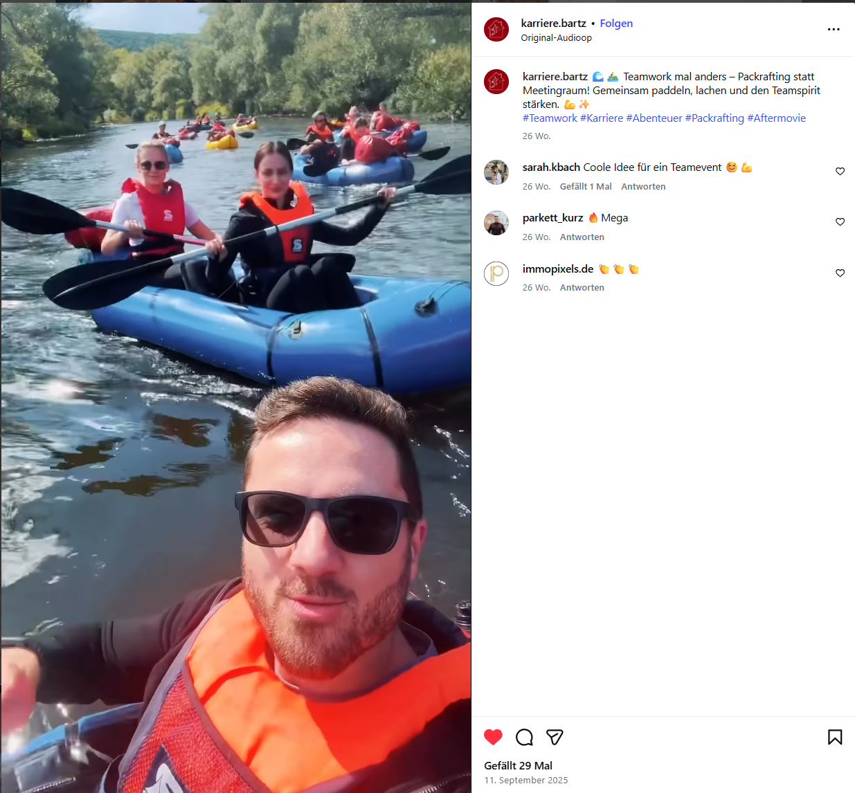 Feedback Bartz Immobilien Instagram